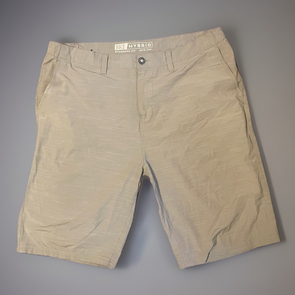 BKE Men's Beige Hybrid Shorts Standard Fit 38x23L